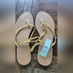 J. Crew Women's Tan and Yellow Sandals